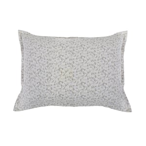 June Cotton King Sham   Ocean /  Grey