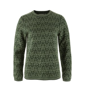 Fjallraven Womens Snow Round Neck Sweater Deep Forest
