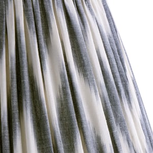 30cm straight empire shade in black zig zag ikat woven linen