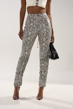 AKIRA Sneaky Little Snake Trouser Pants With Laceup On Butt | Black | Size 1X
