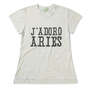 Aries Womens J'adoro Western Cap Sleeve Tee Off White