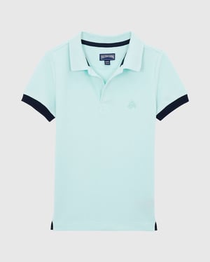 Vilebrequin - Boys Organic Cotton Polo Solid - Polo - Pantin - Blue - Size 14