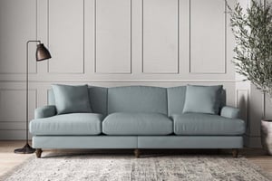 nkuku Deni Sofa | Make To Order | Super Grand | Recycled Cotton Horizon