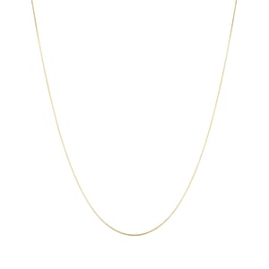 Fine Box Chain Necklace Sterling Silver Gold
