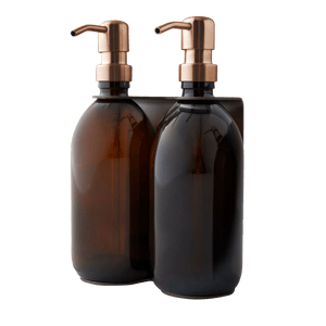 Nickel Double Wall Mounted Soap Dispenser