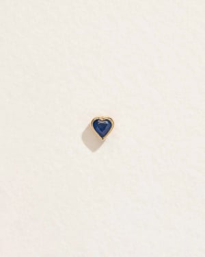 Bezel Heart Stud