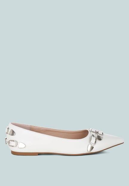 Golini Belt Buckle Detail Ballerinas