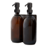Nickel Double Wall Mounted Soap Dispenser