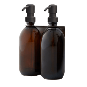 Nickel Double Wall Mounted Soap Dispenser