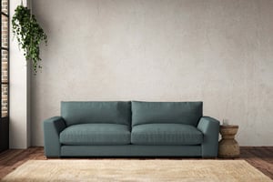 nkuku Guddu Sofa | Make To Order | Grand | Recycled Cotton Airforce