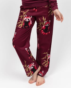 Yasmin Womens Red Panda Print Pyjama Bottoms - 16