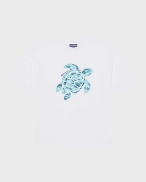 Vilebrequin - Boys Oversize T-shirt Printed Whales Turtle - Tee Shirt - Gaspard - White - Size 14