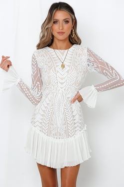 Spend All Your Time Waiting Dress White