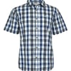 Weird Fish Judd Short Sleeve Check Shirt Blue Surf Size XL