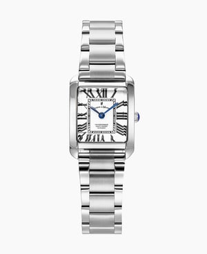 Emily 22x19mm Two-hands Silver-tone White dial Stainless steel swiss watch - 22 x 19 mm