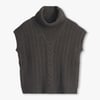 Cable Knit Vest - Charcoal Grey