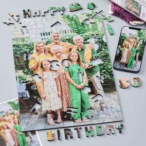 Happy 80th Birthday Portrait - Personalised Puzzle80