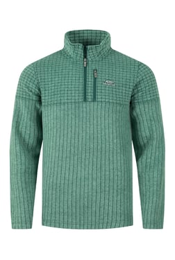 Weird Fish Longmont 1/4 Zip Stripe Grid Fleece Leaf Green Size 3XL