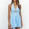 Wait For No One Romper Light Blue