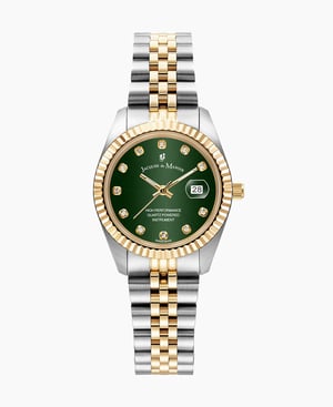 Inspiration Elegance 31mm Three-hands Two-tone Green Sunray dial Stainless steel swiss watch - 31 mm