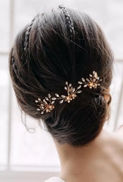 AW 3PCS Pearly Crystal Hair Pins