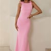 Effortless Drama Maxi Dress Pink