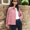Red Gingham Oyanti Swing Jacket
