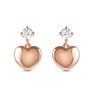 Jeulia "Always in My Heart" Sterling Silver Children's Earrings