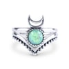 Jeulia To the Moon and Back Stackable Opal Ring