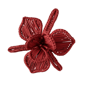 Christmas Orchid Handwoven Iraca Napkin Ring