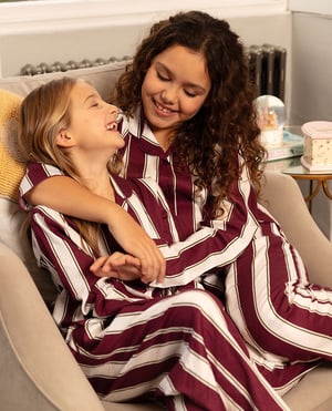 Yasmin Girls Printed Stripe Pyjama Set - 12-13