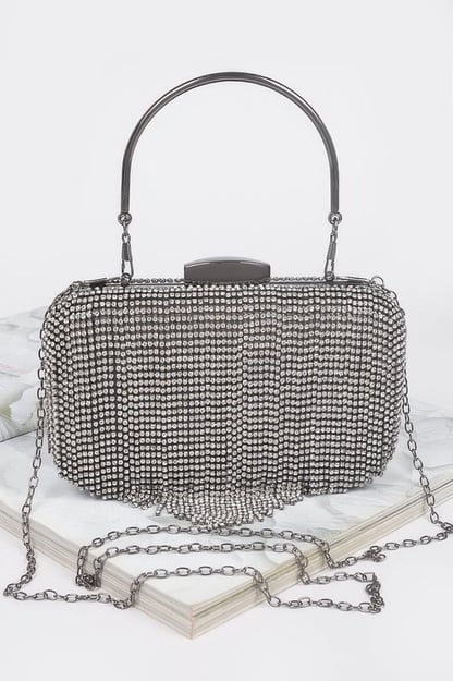 Women's Handbag Rhinestone Fringe Clutch - BROADWAY - BYMANYC ® New York