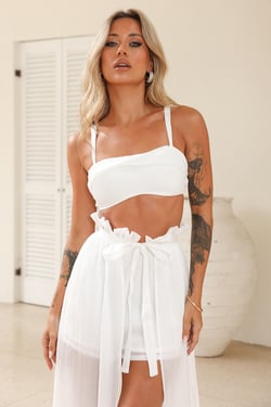 Dreamy Connection Crop Top White