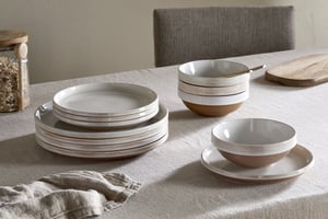 nkuku Edo Dinnerware Set Set Of 12 | Tableware | Terracotta