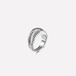 Drop Ring - White Gold Plated - 7