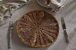 nkuku Bersama Rattan Placemat | Kitchen & Dining Accessories | One Size | Natural