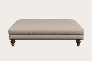 nkuku Deni Dining Footstool | Make To Order | Grand | Recycled Cotton Natural