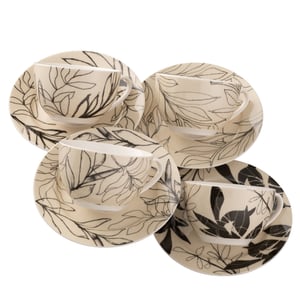 Aynsley Minimal Flora Tea Cups & Saucers Set of 4  - Extra 25% off with LC25
