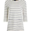 Weird Fish Ives Loopback Stripe Tunic Top Navy Size 14