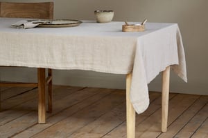 nkuku Junto Linen Tablecloth | Kitchen & Dining Accessories | Small | Natural