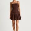 Hazel Mini Dress (Chocolate) - US 0