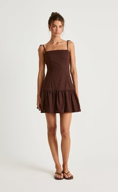 Hazel Mini Dress (Chocolate) - US 0