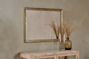nkuku Yadur Rectangular Mirror | Mirrors | Large | Antique Brass