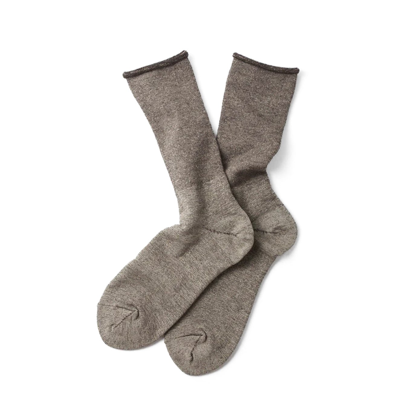 ROTOTO City Socks Gray / Dark Brown