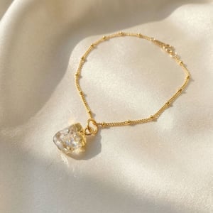 Raw Citrine November Birthstone Satellite Bracelet