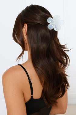 Season Flower Claw Clip Blue