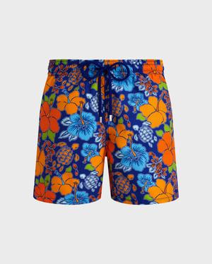 Vilebrequin - Men Swim Shorts Tropical Turtle - Swimwear - Moorea - Blue - Size XXXL
