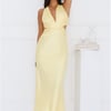 Dress Code Satin Maxi Dress Yellow