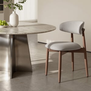 COLAMY NOYA Mid-Century Modern Upholstered Dining Chair - Gray / Set of 10 ($72/pc)