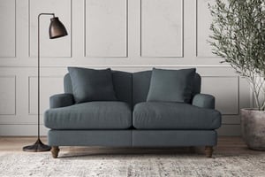 nkuku Deni Small Sofa | Make To Order | Brera Linen Dusk | Brera Linen Jade